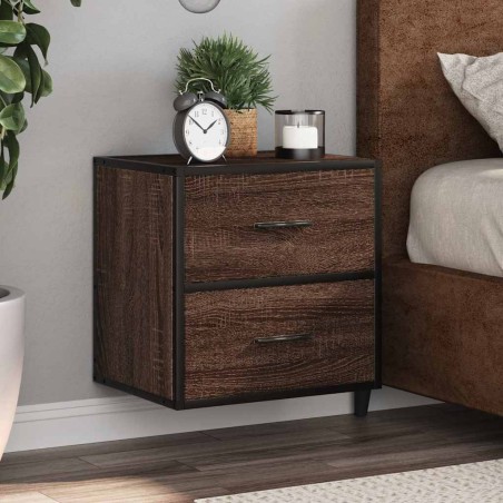 vidaXL Comodino a Muro Rovere Marrone 40x31x39,5 cm