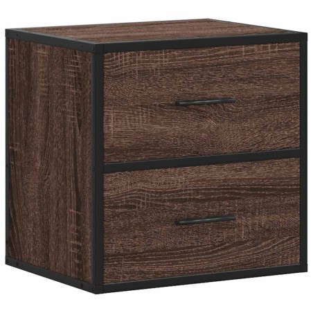 vidaXL Comodino a Muro Rovere Marrone 40x31x39,5 cm