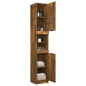 Armadietto Bagno Rovere Fumo 32x34x188,5cm in Legno Multistrato Armadietto Bagno Rovere Fumo 32x34x188,5cm in Legno Multistrato