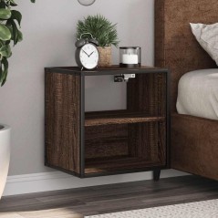 vidaXL Comodini a Muro 2 pz Rovere Marrone 40x31x39,5 cm