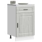 vidaXL Base da Cucina Porto Grigio Sonoma in Legno Multistrato