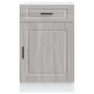vidaXL Base da Cucina Porto Grigio Sonoma in Legno Multistrato