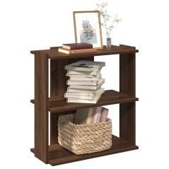 vidaXL Libreria 3 Ripiani Rovere Marrone 60x30x60 cm Legno Multistrato