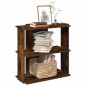vidaXL Libreria a 3 Ripiani Rovere Fumo 60x30x60 cm Legno Multistrato vidaXL Libreria a 3 Ripiani Rovere Fumo 60x30x60 cm Legno Multistrato