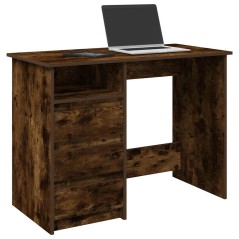vidaXL Scrivania Rovere Fumo 102x50x75 cm in Legno Multistrato