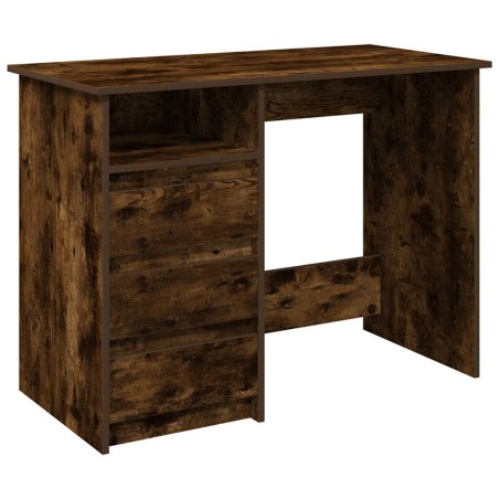 vidaXL Scrivania Rovere Fumo 102x50x75 cm in Legno Multistrato