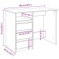 vidaXL Scrivania Rovere Fumo 102x50x75 cm in Legno Multistrato