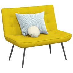 vidaXL Panca Gialla 110x74x84 cm in Velluto