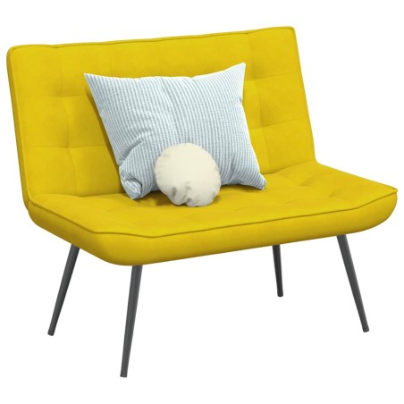 vidaXL Panca Gialla 110x74x84 cm in Velluto