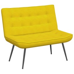 vidaXL Panca Gialla 110x74x84 cm in Velluto