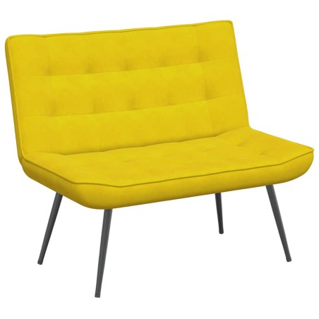 vidaXL Panca Gialla 110x74x84 cm in Velluto