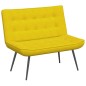 vidaXL Panca Gialla 110x74x84 cm in Velluto vidaXL Panca Gialla 110x74x84 cm in Velluto