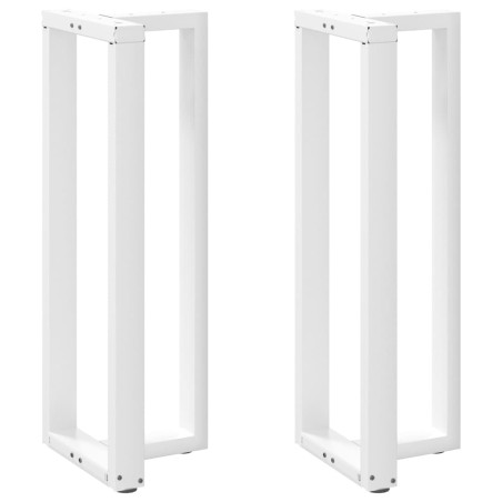 vidaXL Gambe Tavolo Bar a Forma T 2pz bianco 40x35x(111-112)cm Acciaio