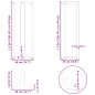 vidaXL Gambe Tavolo Bar a Forma T 2pz bianco 40x35x(111-112)cm Acciaio vidaXL Gambe Tavolo Bar a Forma T 2pz bianco 40x35x(111-112)cm Acciaio