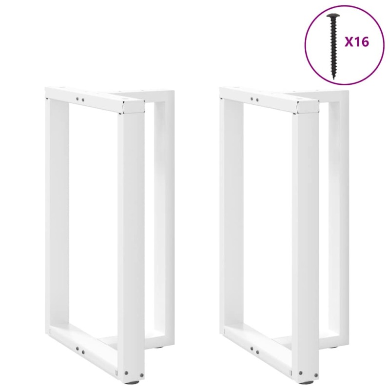 vidaXL Gambe Tavolo Bar a Forma T 2 pz bianco 60x35x(91-92) cm Acciaio vidaXL Gambe Tavolo Bar a Forma T 2 pz bianco 60x35x(91-92) cm Acciaio