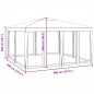 vidaXL Tenda per Feste con 8 Pareti Laterali in Rete Verde 4x4 m HDPE