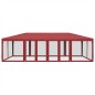vidaXL Tenda per Feste con 12 Pareti Laterali in Rete Rossa 8x4 m HDPE
