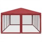 vidaXL Tenda per Feste con 12 Pareti Laterali in Rete Rossa 8x4 m HDPE
