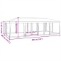vidaXL Tenda per Feste con 12 Pareti Laterali in Rete Rossa 8x4 m HDPE