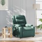 vidaXL Poltrona Reclinabile in Tessuto Verde Scuro