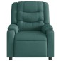 vidaXL Poltrona Reclinabile in Tessuto Verde Scuro