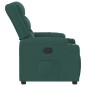 vidaXL Poltrona Reclinabile in Tessuto Verde Scuro