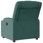 vidaXL Poltrona Reclinabile in Tessuto Verde Scuro