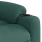 vidaXL Poltrona Reclinabile in Tessuto Verde Scuro