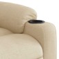 vidaXL Poltrona Reclinabile in Tessuto Crema