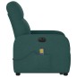 vidaXL Poltrona Alzapersona Massaggiante Elettrica Verde Scuro Tessuto
