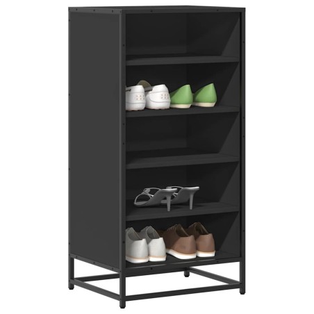 vidaXL Scarpiera Nera 48x38x97,5 cm in Legno Multistrato