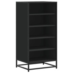 vidaXL Scarpiera Nera 48x38x97,5 cm in Legno Multistrato