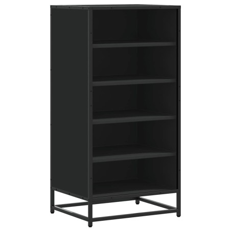 vidaXL Scarpiera Nera 48x38x97,5 cm in Legno Multistrato