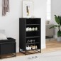 vidaXL Scarpiera Nera 48x38x97,5 cm in Legno Multistrato