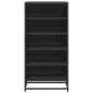 vidaXL Scarpiera Nera 48x38x97,5 cm in Legno Multistrato