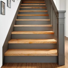 vidaXL Gradini 8 pz Marrone Chiaro 100x25x2 cm Legno Massello Rovere
