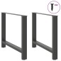 vidaXL Gambe per Tavolino Antracite 2 pz 90x(72-73) cm Acciaio