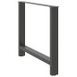 vidaXL Gambe per Tavolino Antracite 2 pz 90x(72-73) cm Acciaio