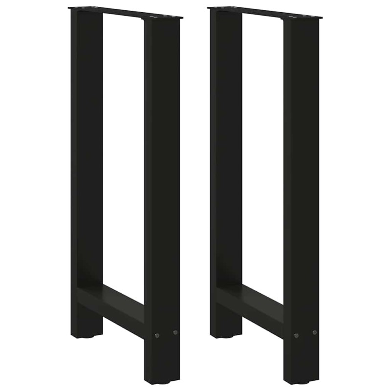 vidaXL Gambe per Tavolino Nero 2 pz 40x(90-91) cm Acciaio vidaXL Gambe per Tavolino Nero 2 pz 40x(90-91) cm Acciaio