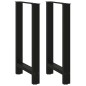 vidaXL Gambe per Tavolino Nero 2 pz 40x(90-91) cm Acciaio vidaXL Gambe per Tavolino Nero 2 pz 40x(90-91) cm Acciaio
