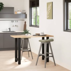 vidaXL Gambe per Tavolino Nero 2 pz 40x(90-91) cm Acciaio