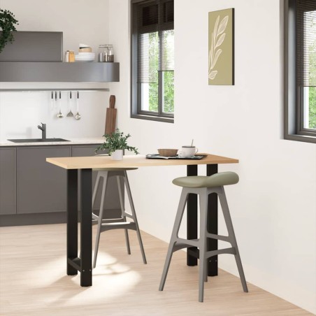 vidaXL Gambe per Tavolino Nero 2 pz 40x(90-91) cm Acciaio