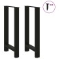 vidaXL Gambe per Tavolino Nero 2 pz 40x(90-91) cm Acciaio vidaXL Gambe per Tavolino Nero 2 pz 40x(90-91) cm Acciaio