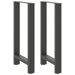 vidaXL Gambe per Tavolino Antracite 2 pz 40x(90-91) cm Acciaio