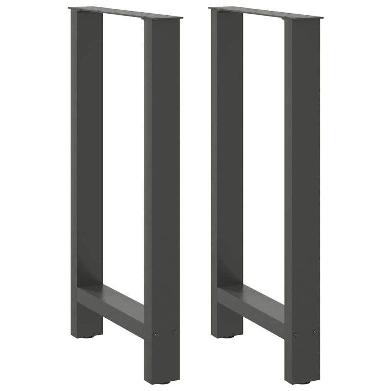 vidaXL Gambe per Tavolino Antracite 2 pz 40x(90-91) cm Acciaio