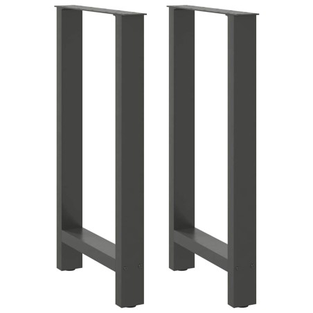 vidaXL Gambe per Tavolino Antracite 2 pz 40x(90-91) cm Acciaio