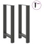 vidaXL Gambe per Tavolino Antracite 2 pz 40x(90-91) cm Acciaio