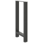 vidaXL Gambe per Tavolino Antracite 2 pz 40x(90-91) cm Acciaio