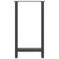 vidaXL Gambe per Tavolino Antracite 2 pz 40x(90-91) cm Acciaio