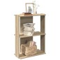 vidaXL Libreria 3 Ripiani Rovere Sonoma 60x30x80 cm Legno Multistrato